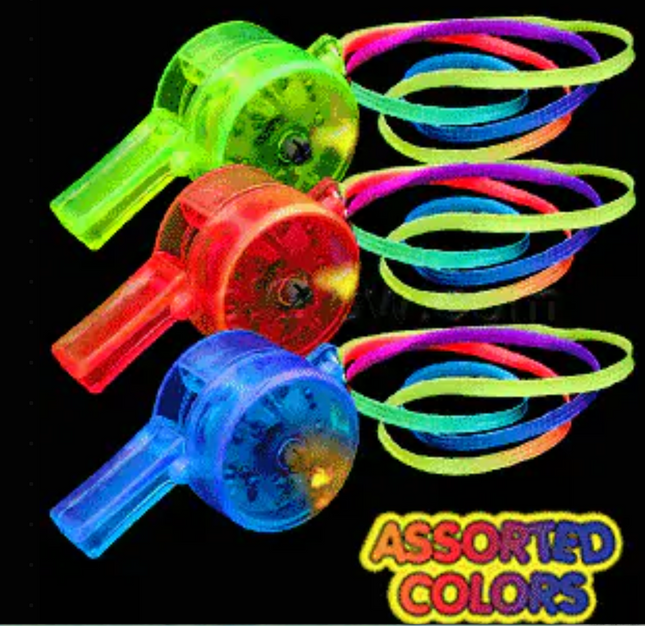 LED Light Up Drum Whistle - Assorted