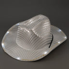 8177 20 Pack Lights Cowboy Cowgirl Hat Led Flashing Hat Light Up Hat Tisancy 20 Pack Lights Cowboy Cowgirl Hat LED Flashing Light  main image 2