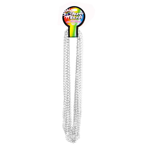 White 33 Inch 7mm Beaded Necklaces