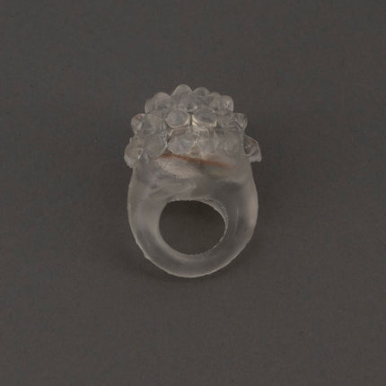 White LED Flashy Blinky Jelly Bumpy Rings