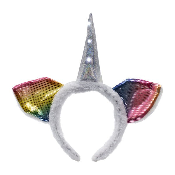 White LED Horn Unicorn Headband