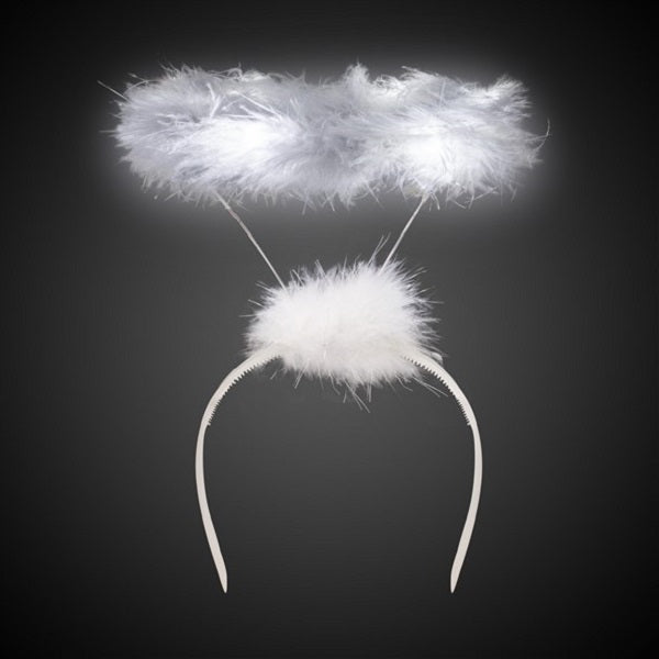 White LED Light Up Angel Halo Headband