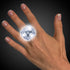 White LED Light Up Flashing Diamond Ring