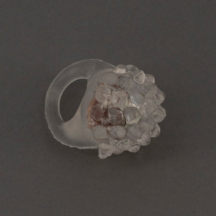 White LED Light Up Flashing Jelly Bumpy Rings