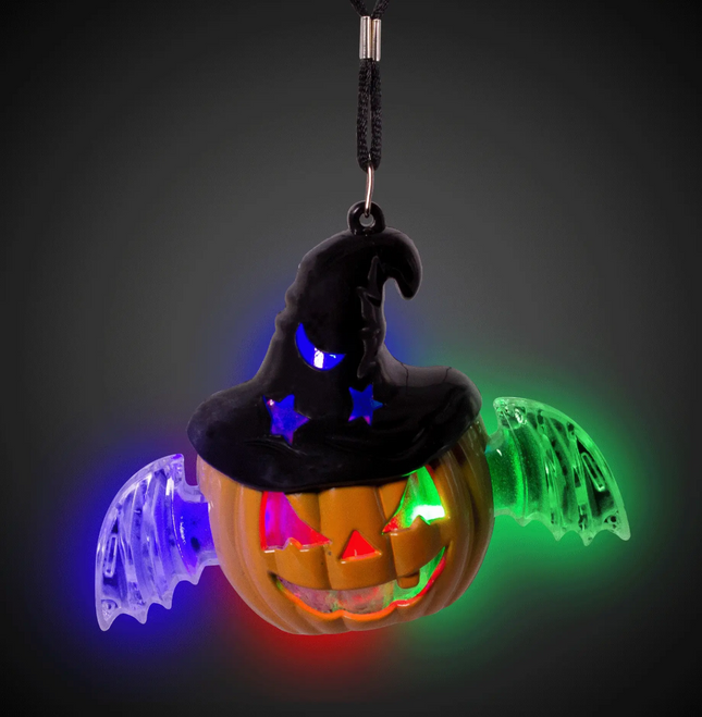 LED Witch-O-Lantern Necklace
