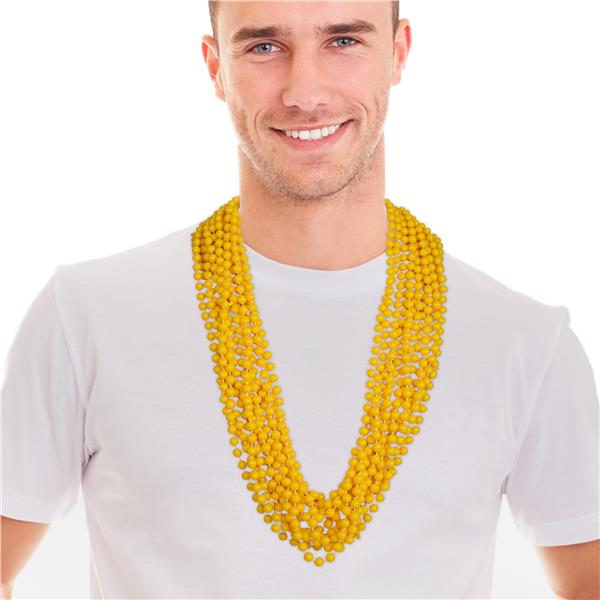 Yellow 33 Inch 7mm Bead Necklaces
