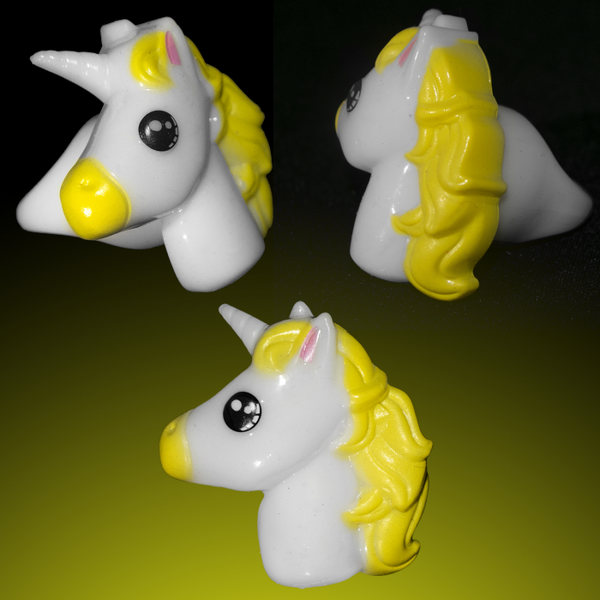 1 Inch Light Up Yellow Unicorn Rings