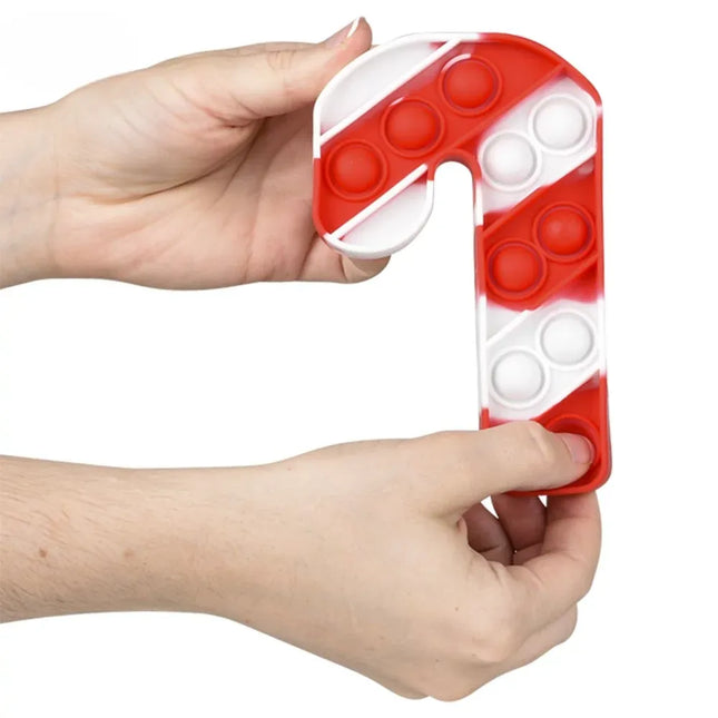 5.5" Candy Cane Bubble Popper