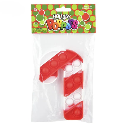 5.5" Candy Cane Bubble Popper