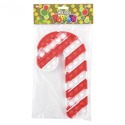 10" Candy Cane Bubble Popper