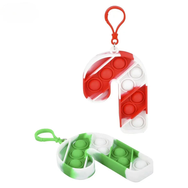 Candy Cane Bubble Poppers Clip Ons