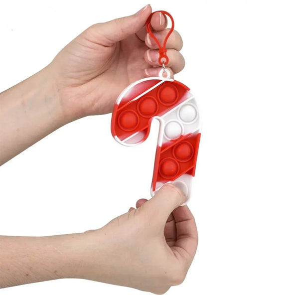 Candy Cane Bubble Poppers Clip Ons