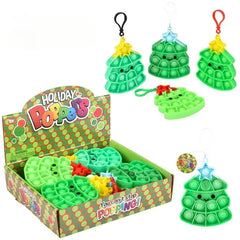 4.25" Christmas Tree Bubble Popper Clip Ons