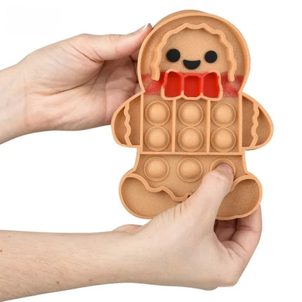 6" Gingerbread Man Glitter Bubble Poppers