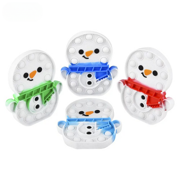 6 Snowman Bubble Poppers