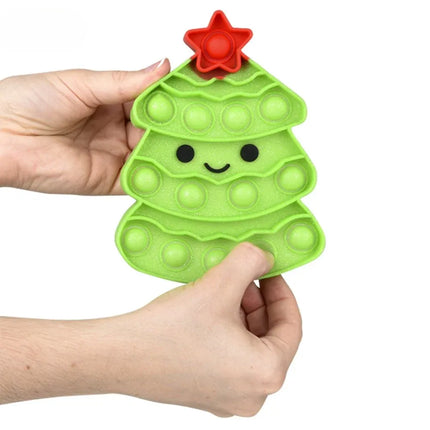 6" Christmas Tree Glitter Bubble Poppers
