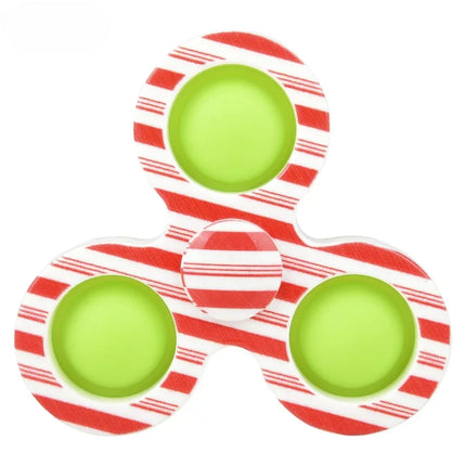 3.33" Candy Cane Bubble Popper Spinner