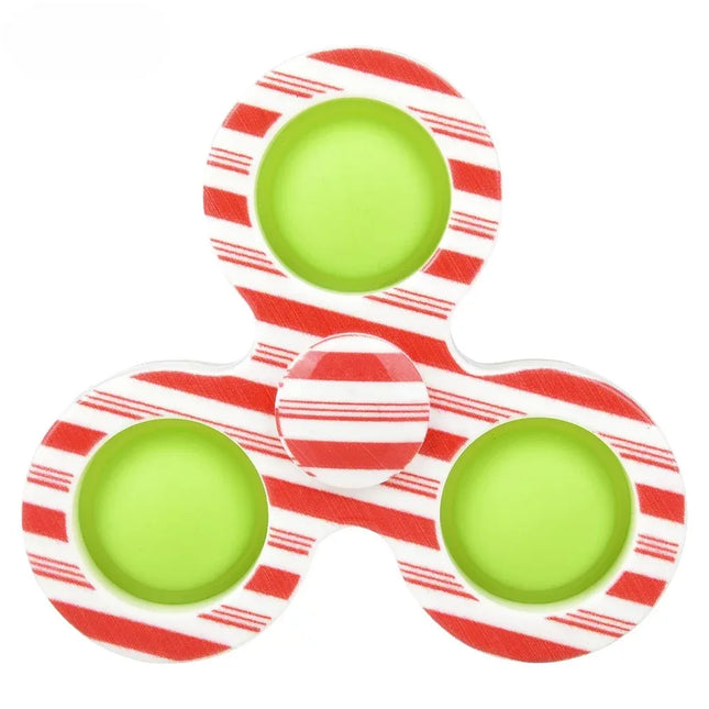 3.33" Candy Cane Bubble Popper Spinner