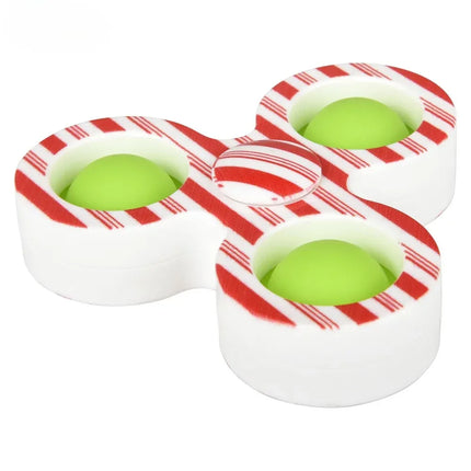 3.33" Candy Cane Bubble Popper Spinner