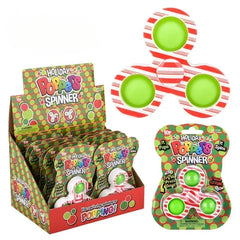 3.33" Candy Cane Bubble Popper Spinner