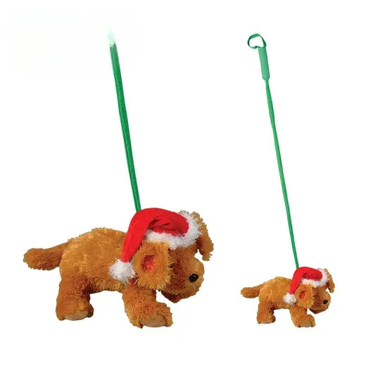 11" Christmas Pet Dog With leash - Pack of 12