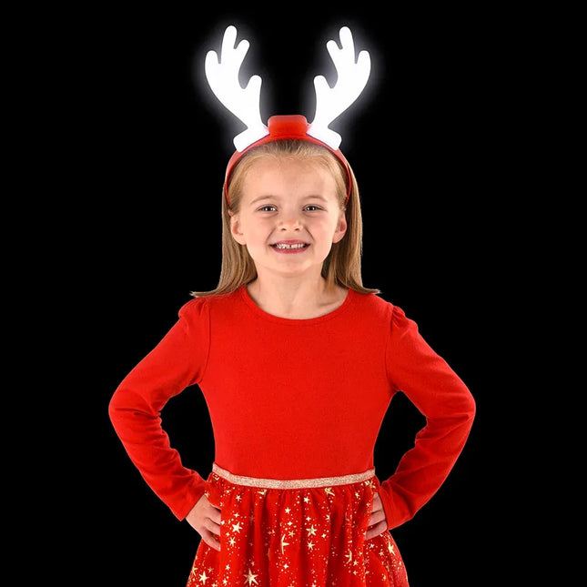 10" Light-Up Holiday Reindeer Antlers