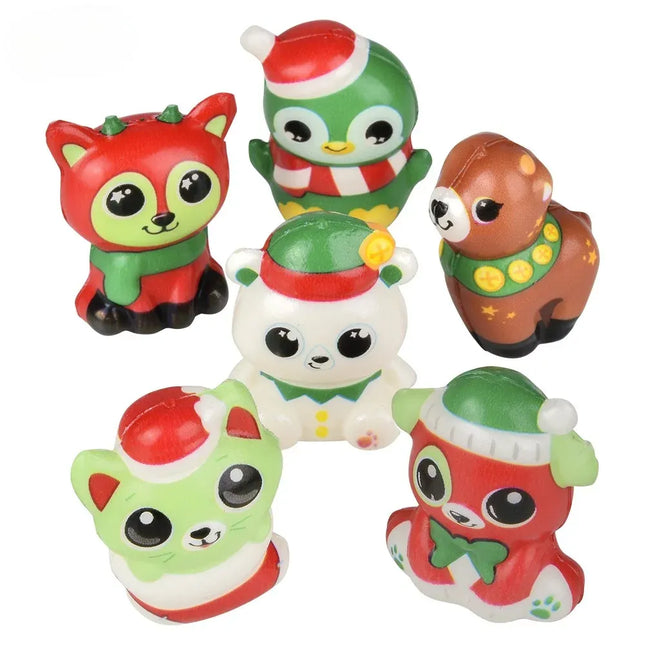 1.75" Christmas Animal Micro Squish Assortment
