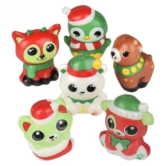 1.75" Christmas Animal Micro Squish Assortment