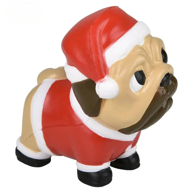 4" Christmas Squish Pug - Pack of 12