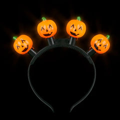 8" Light-Up Jack O Lantern Bulb Headband