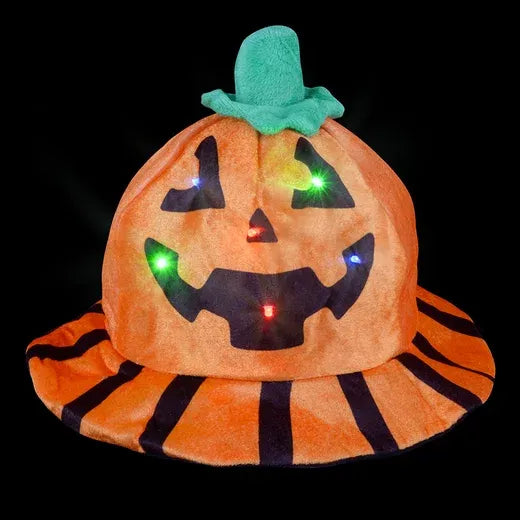 LED Light Up Jack O Lantern Hat