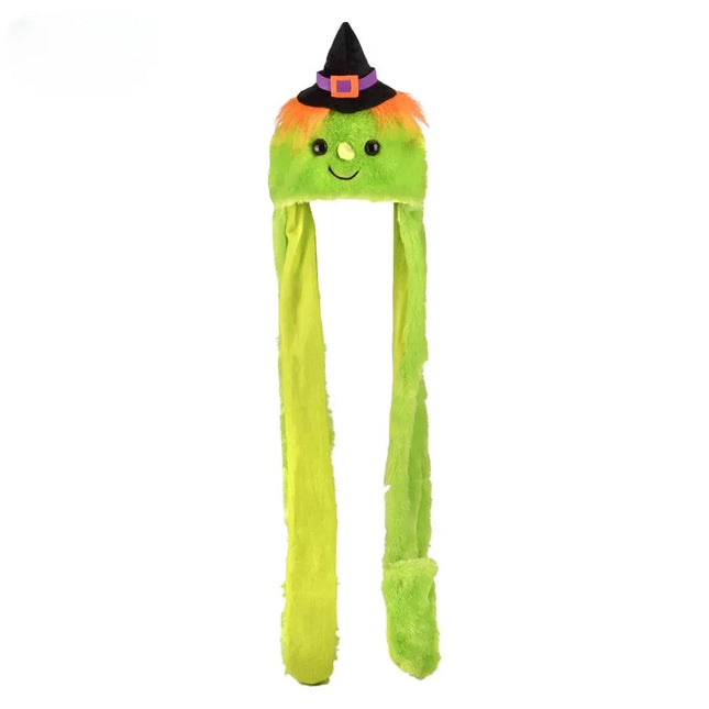 LED Light-Up Plush Witch Hat Scarf