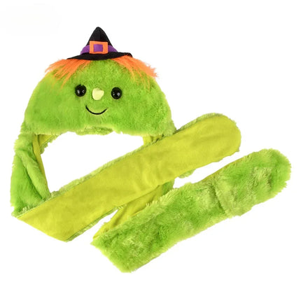 LED Light-Up Plush Witch Hat Scarf