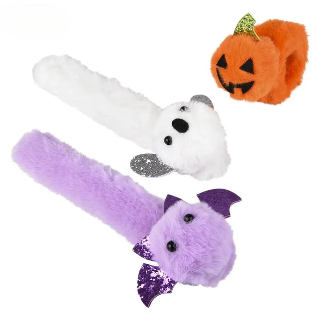 8" Halloween Plush Slap Bracelets - Pack of 12