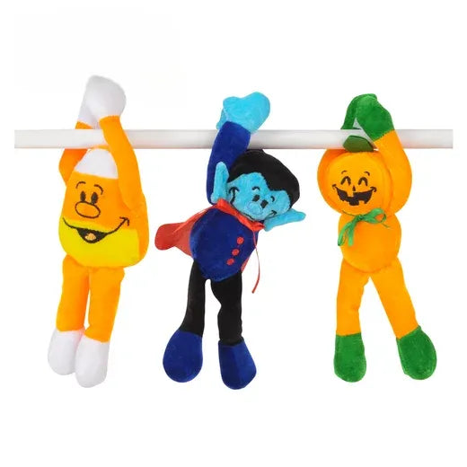 8" Plush Long Arm Halloween Characters - Pack of 12