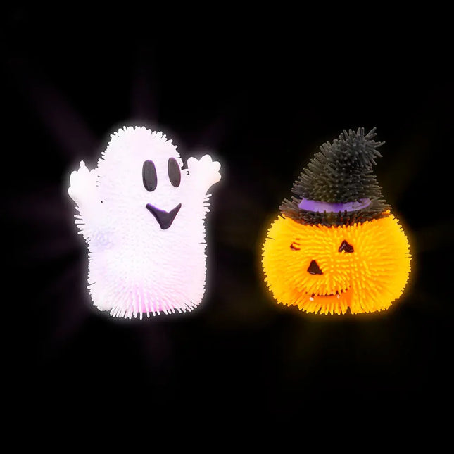LED Light-Up Halloween Puffer Toys - Pack of 12