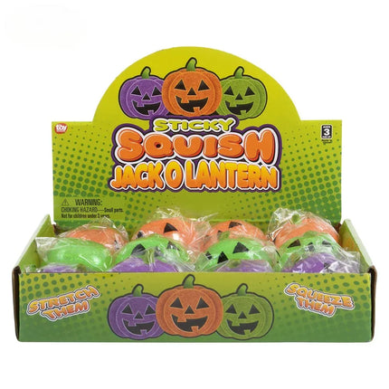 2" Squish Sticky Jack O Lantern