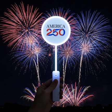 America 250 LED 18" White Circle Wand