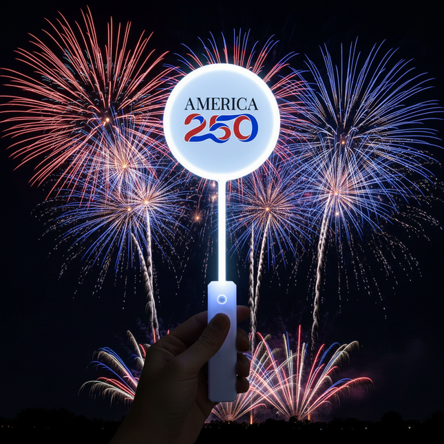 America 250 LED 18" White Circle Wand