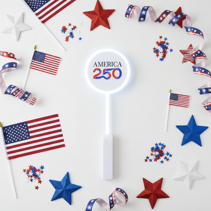 America 250 LED 18" White Circle Wand