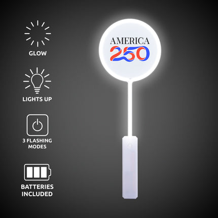 America 250 LED 18" White Circle Wand