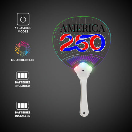 America 250 LED Hand Fan
