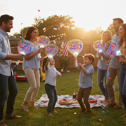 America 250 LED Hand Fan

