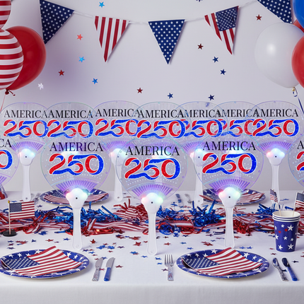 America 250 LED Hand Fan
