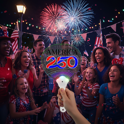 America 250 LED Hand Fan
