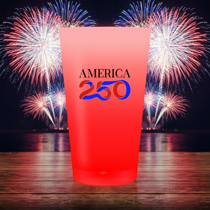 America 250 Red LED 16 oz. Cup
