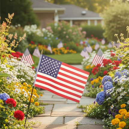 American 12"x18" Cloth Flags
