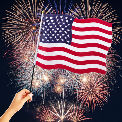 American 12"x18" Cloth Flags
