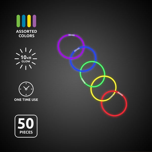 Assorted Glow 8 Inch Bracelets Retail Counter Display
