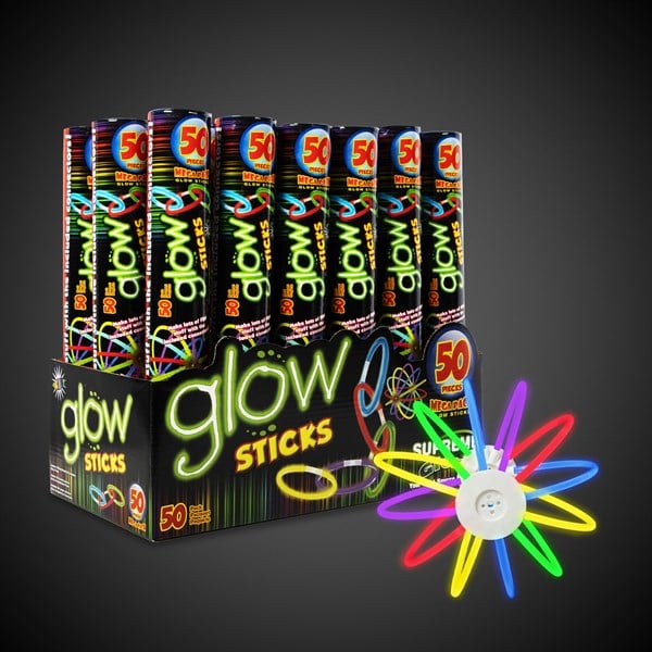 Assorted Glow 8 Inch Bracelets Retail Counter Display